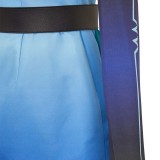 Hazbin Hotel Season 2 Angel Dust Blue Dress Cosplay Costume Halloween Carnival Outfit