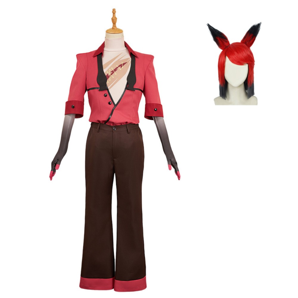 Hazbin Hotel Season 2 Alastor Red Uniform Cosplay Costume Halloween Carnival Outfit