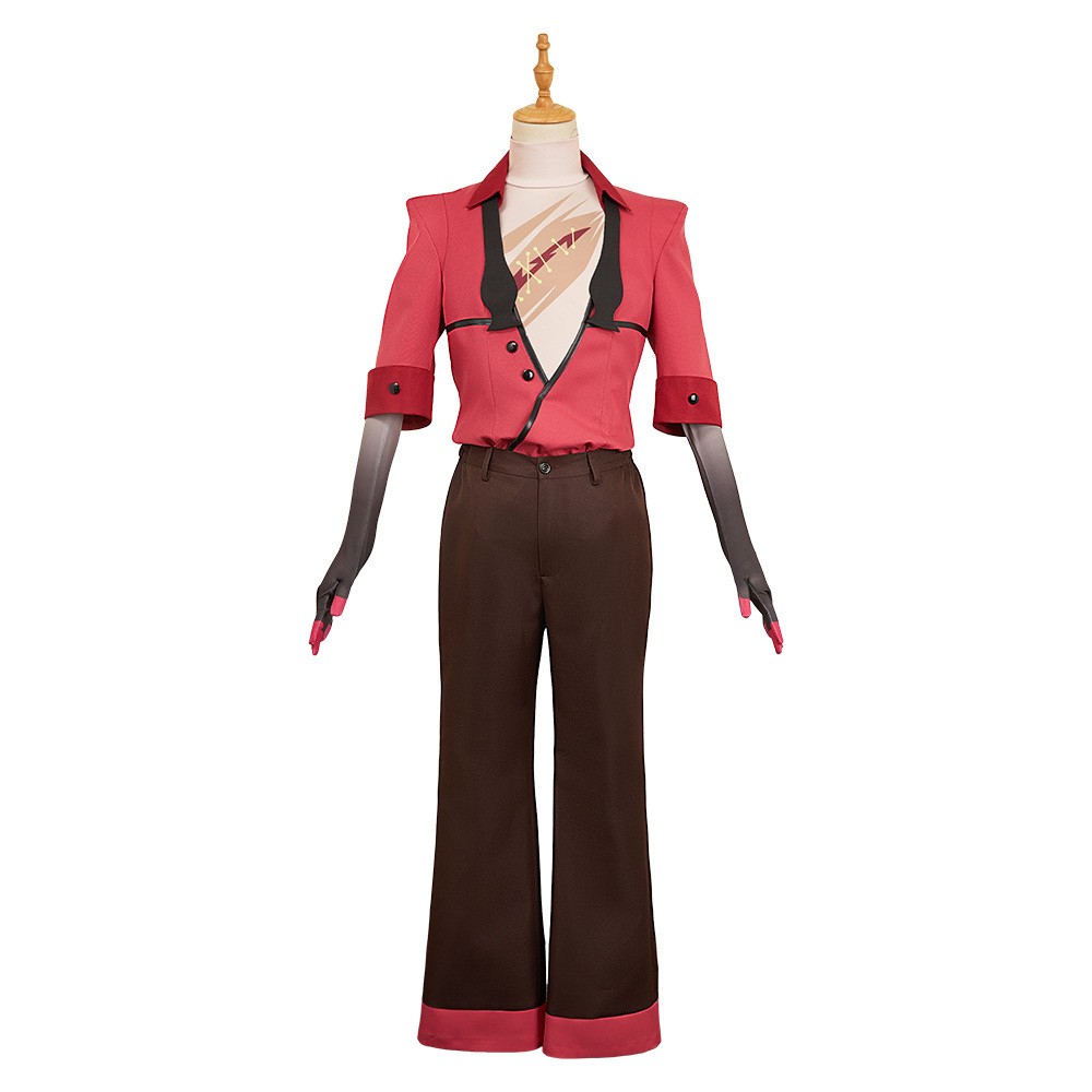 Hazbin Hotel Season 2 Alastor Red Uniform Cosplay Costume Halloween Carnival Outfit