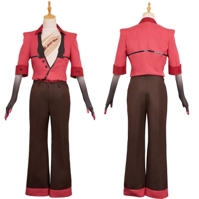 Hazbin Hotel Season 2 Alastor Red Uniform Cosplay Costume Halloween Carnival Outfit
