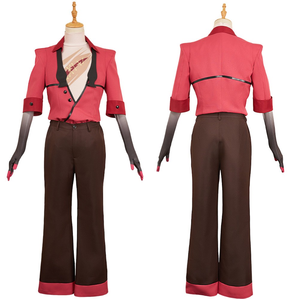 Hazbin Hotel Season 2 Alastor Red Uniform Cosplay Costume Halloween Carnival Outfit