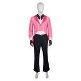 Hazbin Hotel Season 2 Alastor Don't You Forget Men Pink Suit Party Cosplay Costume Halloween Carnival