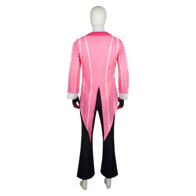 Hazbin Hotel Season 2 Alastor Don't You Forget Men Pink Suit Party Cosplay Costume Halloween Carnival