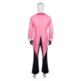 Hazbin Hotel Season 2 Alastor Don't You Forget Men Pink Suit Party Cosplay Costume Halloween Carnival