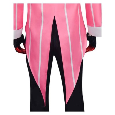 Hazbin Hotel Season 2 Alastor Don't You Forget Men Pink Suit Party Cosplay Costume Halloween Carnival