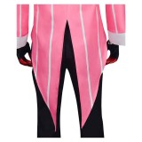 Hazbin Hotel Season 2 Alastor Don't You Forget Men Pink Suit Party Cosplay Costume Halloween Carnival