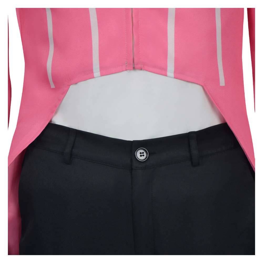 Hazbin Hotel Season 2 Alastor Don't You Forget Men Pink Suit Party Cosplay Costume Halloween Carnival