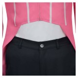 Hazbin Hotel Season 2 Alastor Don't You Forget Men Pink Suit Party Cosplay Costume Halloween Carnival