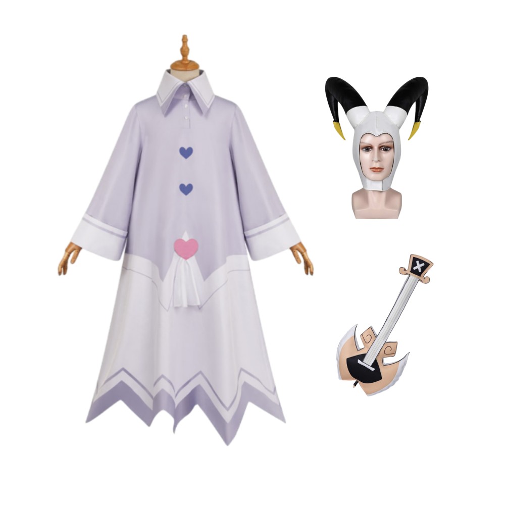Hazbin Hotel Season 2 Adam White Cosplay Costume Halloween Carnival Outfit
