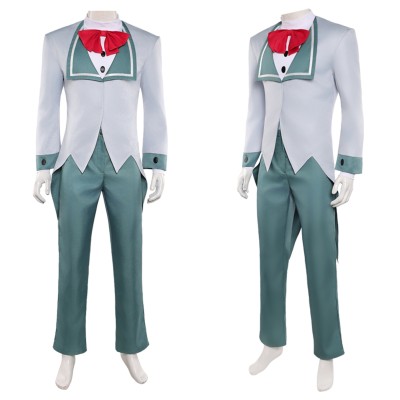 Hazbin Hotel Season 2 Vox Grey Suit Tailcoat Cosplay Costume Halloween Carnival Outfit