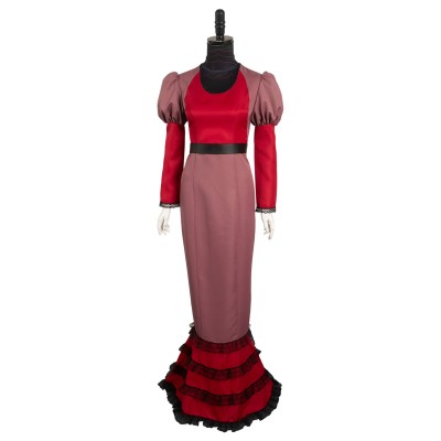 Hazbin Hotel Rosie Women Red Dress Suit Cosplay Costume Halloween Carnival Outfit