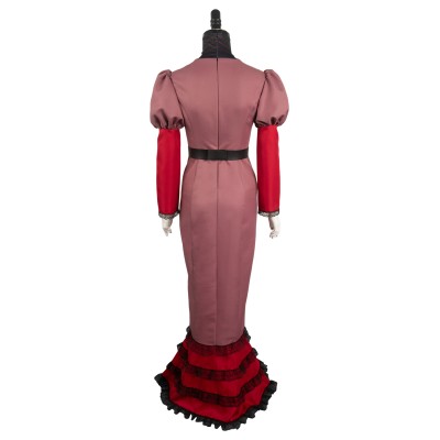 Hazbin Hotel Rosie Women Red Dress Suit Cosplay Costume Halloween Carnival Outfit