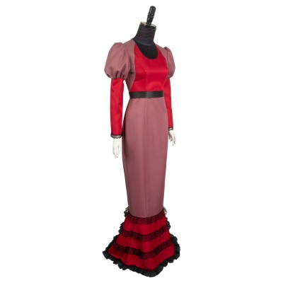 Hazbin Hotel Rosie Women Red Dress Suit Cosplay Costume Halloween Carnival Outfit