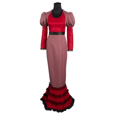 Hazbin Hotel Rosie Women Red Dress Suit Cosplay Costume Halloween Carnival Outfit