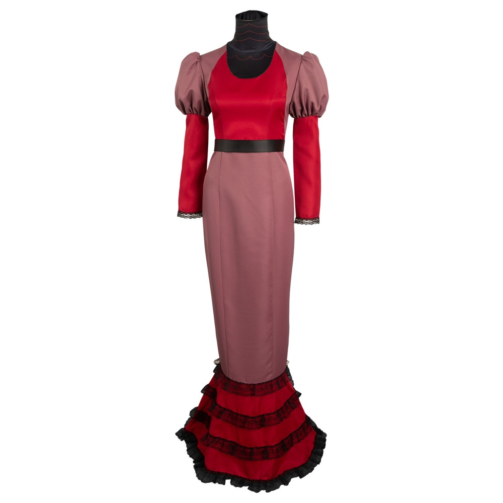 Hazbin Hotel Rosie Women Red Dress Suit Cosplay Costume Halloween Carnival Outfit