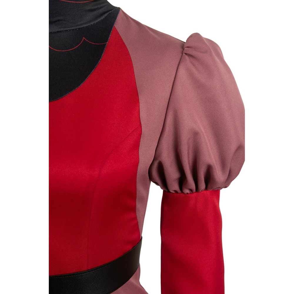 Hazbin Hotel Rosie Women Red Dress Suit Cosplay Costume Halloween Carnival Outfit