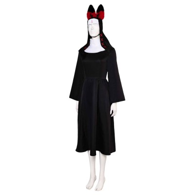 Hazbin Hotel Nun Alastor Dress With Hat Suit Cosplay Costume Halloween Carnival Outfit
