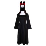 Hazbin Hotel Nun Alastor Dress With Hat Suit Cosplay Costume Halloween Carnival Outfit