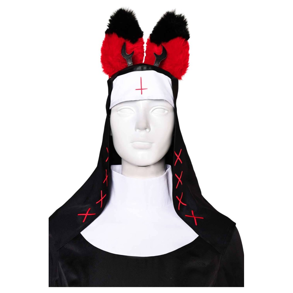 Hazbin Hotel Nun Alastor Dress With Hat Suit Cosplay Costume Halloween Carnival Outfit
