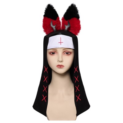 Hazbin Hotel Nun Alastor Hat Accessories Cosplay Costume Halloween Carnival