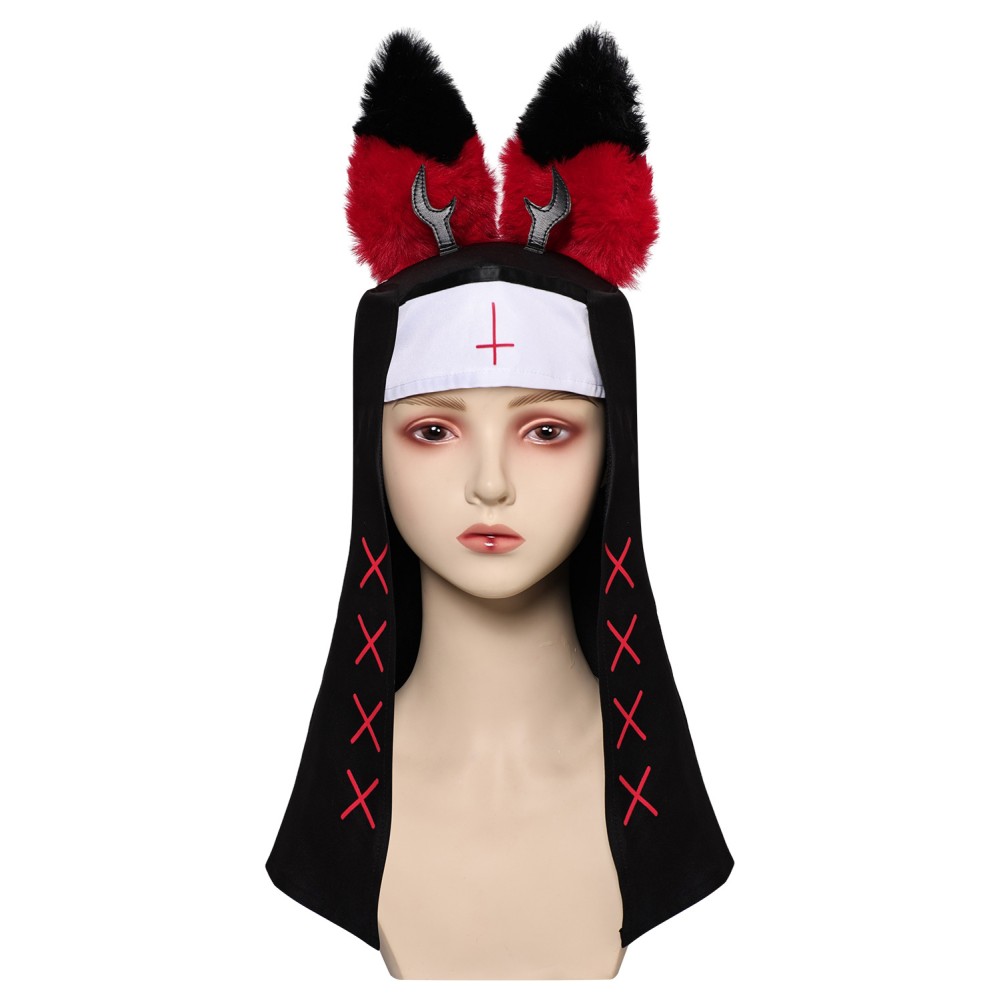 Hazbin Hotel Nun Alastor Hat Accessories Cosplay Costume Halloween Carnival