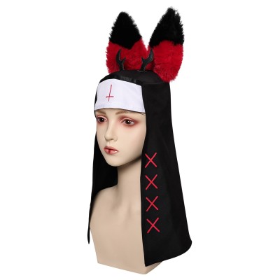Hazbin Hotel Nun Alastor Hat Accessories Cosplay Costume Halloween Carnival