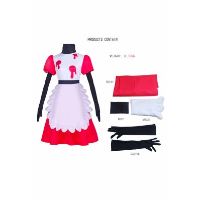 Hazbin Hotel Niffty Dress Full Set Suit Cosplay Costume Halloween Carnival Outfit