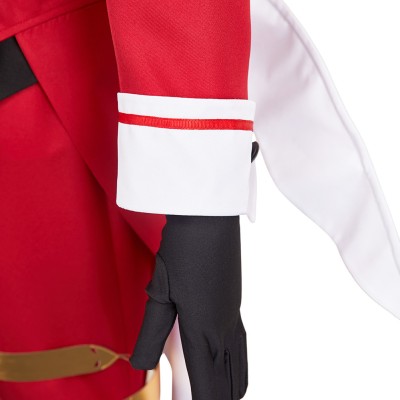 Hazbin Hotel Lucifer Maid and Butler Cafe Bulter Red Unifrom Party Cosplay Costume Halloween Carnival