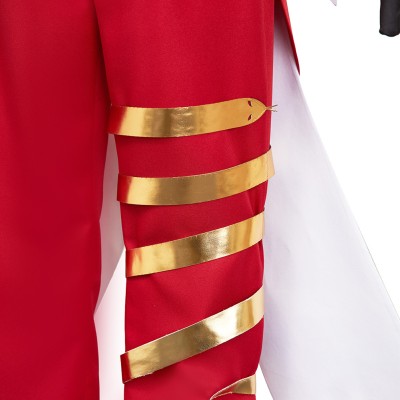 Hazbin Hotel Lucifer Maid and Butler Cafe Bulter Red Unifrom Party Cosplay Costume Halloween Carnival