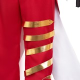 Hazbin Hotel Lucifer Maid and Butler Cafe Bulter Red Unifrom Party Cosplay Costume Halloween Carnival