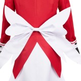 Hazbin Hotel Lucifer Maid and Butler Cafe Bulter Red Unifrom Party Cosplay Costume Halloween Carnival