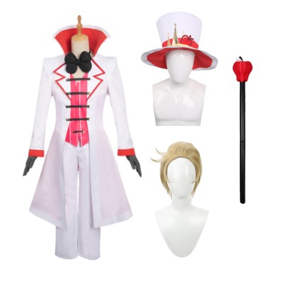 Hazbin Hotel Lucifer Morningstar Suit Cosplay Costume Halloween Carnival Outfit