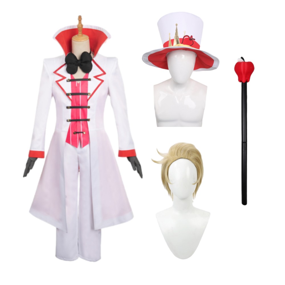 Hazbin Hotel Lucifer Morningstar Suit Cosplay Costume Halloween Carnival Outfit