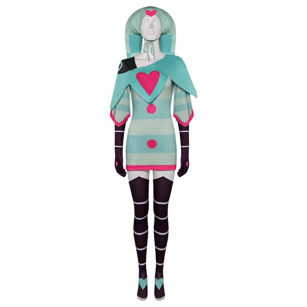 Hazbin Hotel Fizzarolli Sleepwear Headgear Gloves Socks 4 Piece Set Suit Cosplay Costume Halloween Carnival Outfit