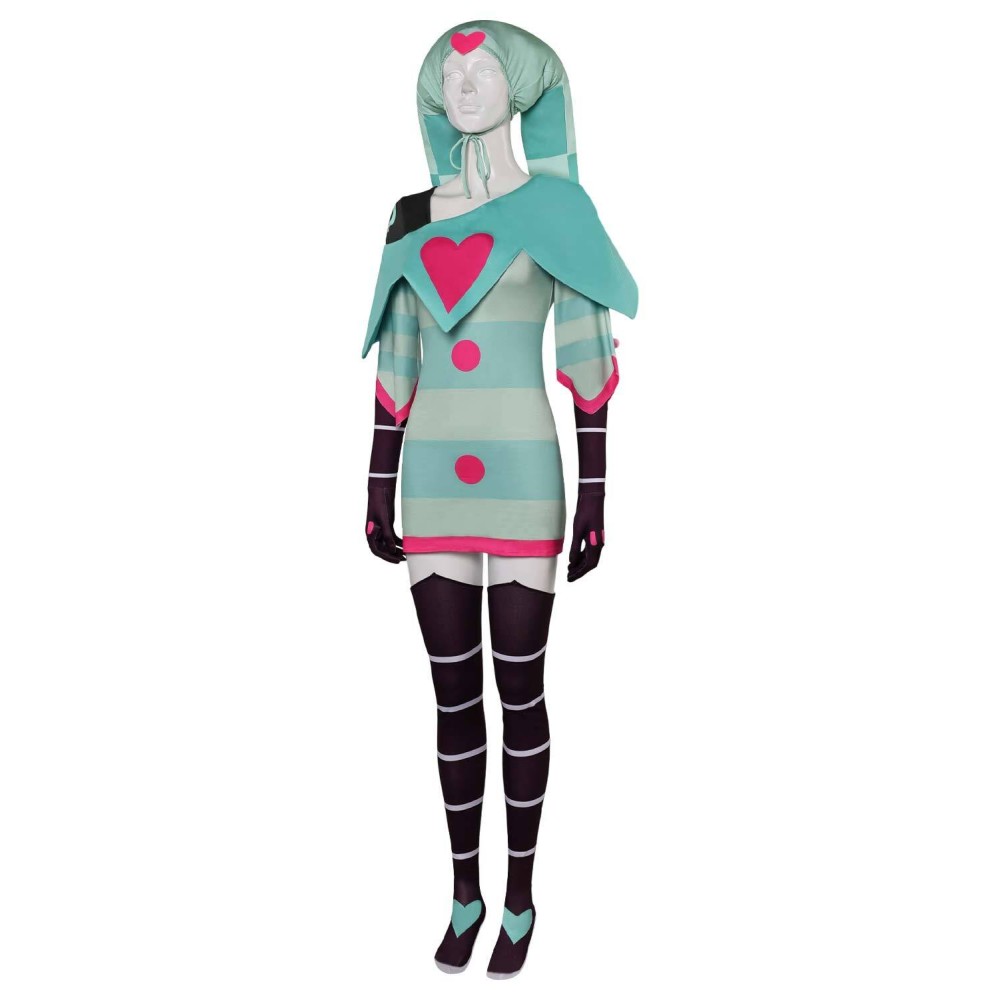 Hazbin Hotel Fizzarolli Sleepwear Headgear Gloves Socks 4 Piece Set Suit Cosplay Costume Halloween Carnival Outfit