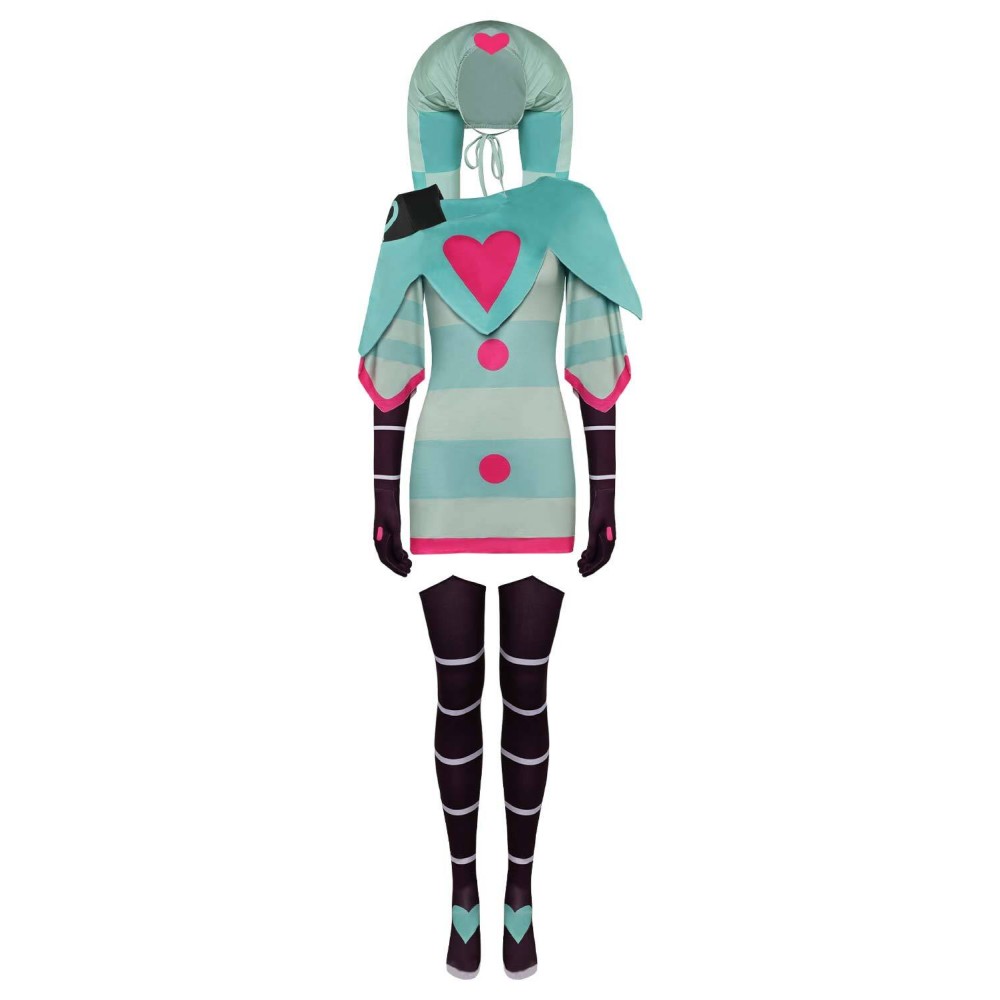 Hazbin Hotel Fizzarolli Sleepwear Headgear Gloves Socks 4 Piece Set Suit Cosplay Costume Halloween Carnival Outfit