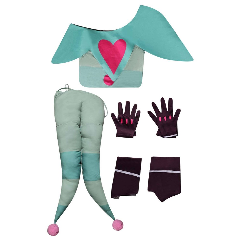 Hazbin Hotel Fizzarolli Sleepwear Headgear Gloves Socks 4 Piece Set Suit Cosplay Costume Halloween Carnival Outfit