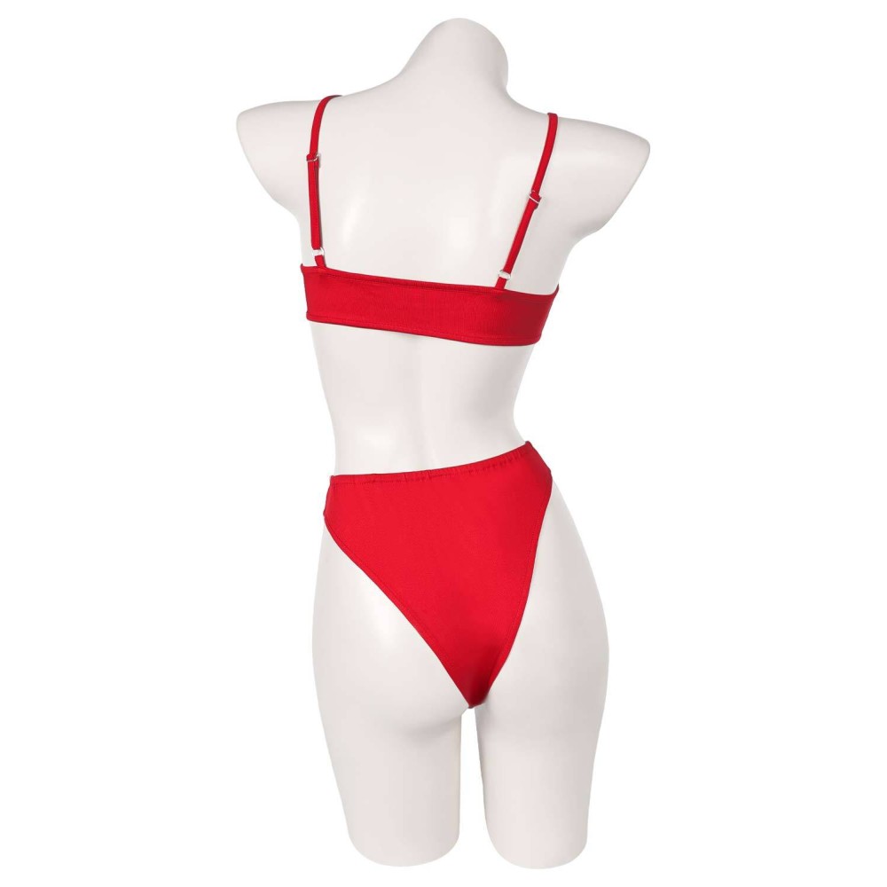Hazbin Hotel Cherri Bomb Red 2 Piece Bikinis Set Swimsuit Suit Cosplay Costume Halloween Carnival Outfit