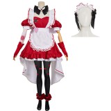 Hazbin Hotel Cherri Bomb Maid and Butler Cafe Maiden Dress Party Cosplay Costume Halloween Carnival