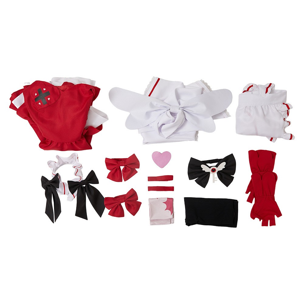 Hazbin Hotel Cherri Bomb Maid and Butler Cafe Maiden Dress Party Cosplay Costume Halloween Carnival