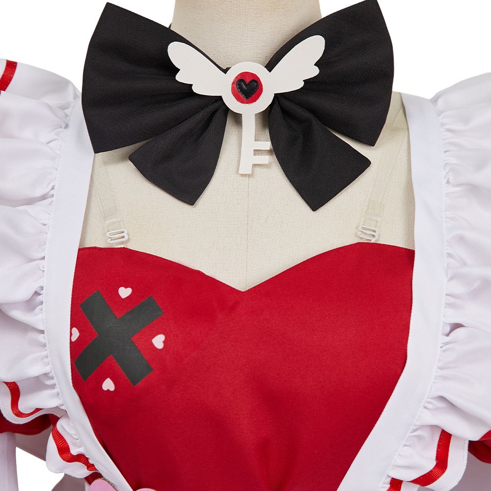 Hazbin Hotel Cherri Bomb Maid and Butler Cafe Maiden Dress Party Cosplay Costume Halloween Carnival