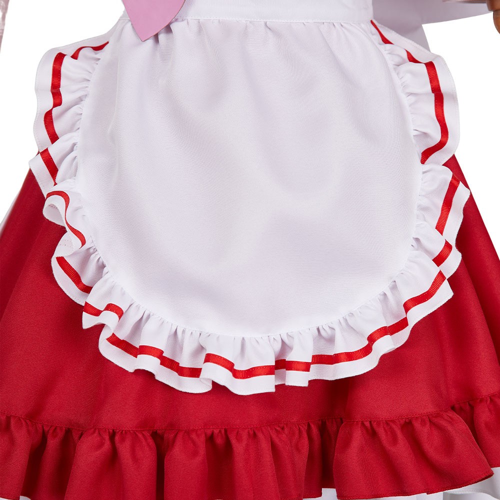 Hazbin Hotel Cherri Bomb Maid and Butler Cafe Maiden Dress Party Cosplay Costume Halloween Carnival