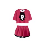 Hazbin Hotel Charlie Morningstar T-shirt and Shorts Kit Suit Cosplay Costume Halloween Carnival Outfit