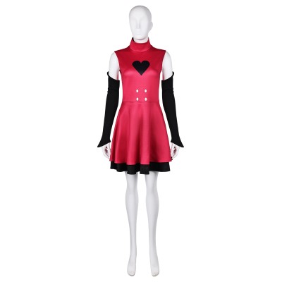 Hazbin Hotel Charlie Morningstar Full Demon Red Dress Combat Suit Cosplay Costume Halloween Carnival Outfit