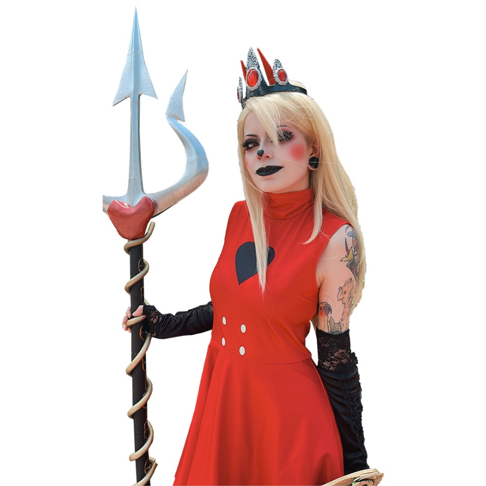 Hazbin Hotel Charlie Morningstar Full Demon Red Dress Combat Suit Cosplay Costume Halloween Carnival Outfit