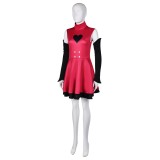 Hazbin Hotel Charlie Morningstar Full Demon Red Dress Combat Suit Cosplay Costume Halloween Carnival Outfit