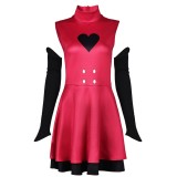 Hazbin Hotel Charlie Morningstar Full Demon Red Dress Combat Suit Cosplay Costume Halloween Carnival Outfit