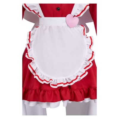 Hazbin Hotel Charlie Morningstar Maid and Butler Cafe Maiden Dress Party Cosplay Costume Halloween Carnival