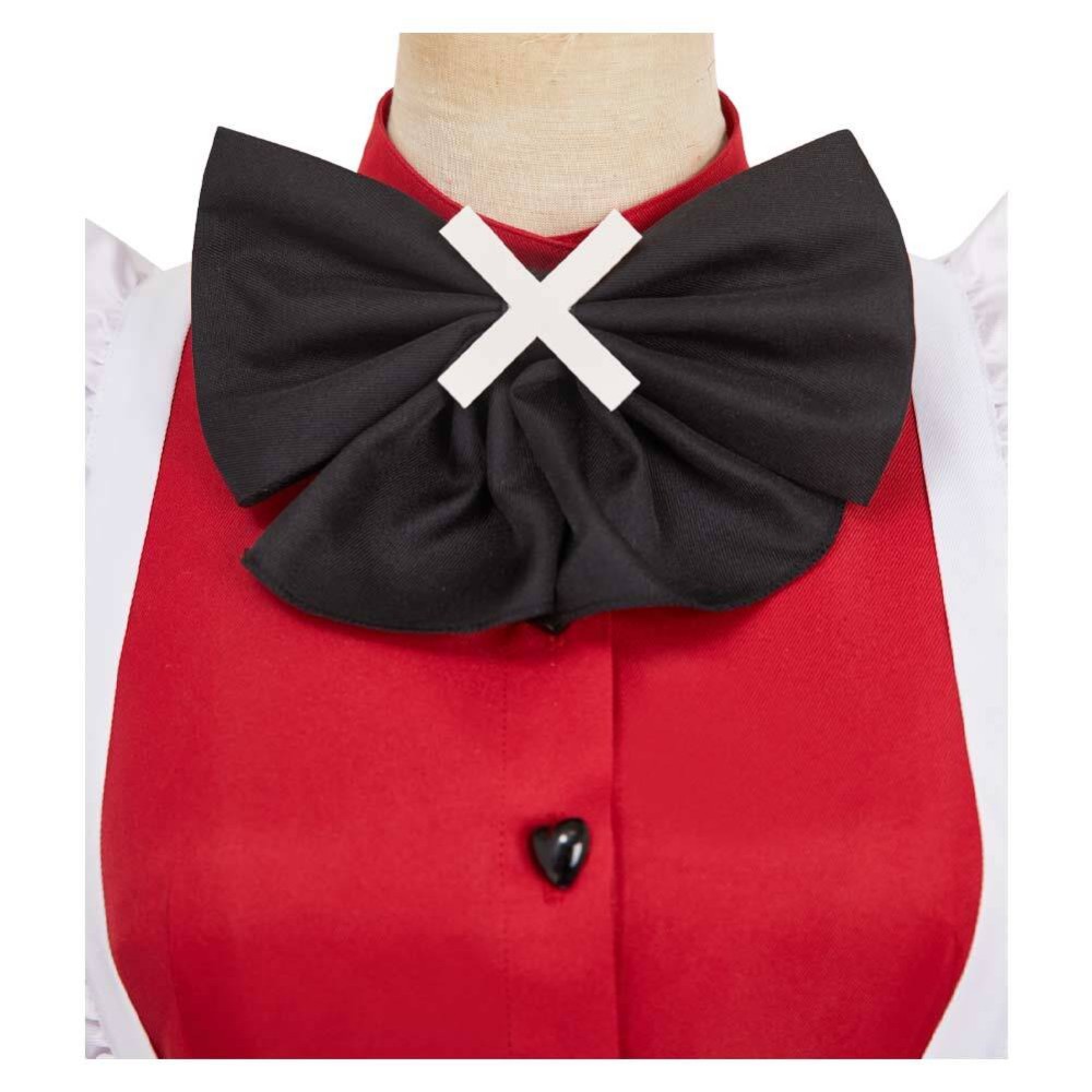 Hazbin Hotel Carmilla Carmine Maid and Butler Cafe Maiden Dress Set Party Cosplay Costume Halloween Carnival