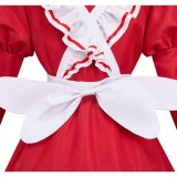 Hazbin Hotel Carmilla Carmine Maid and Butler Cafe Maiden Dress Set Party Cosplay Costume Halloween Carnival